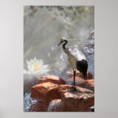 Japanse kraan "Langlevendigheid" Poster (Voorkant)