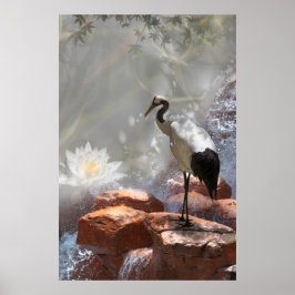 Japanse kraan "Langlevendigheid" Poster