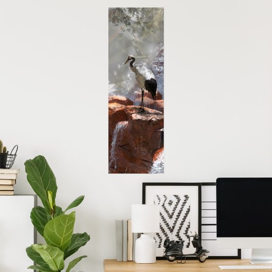 Japanse kraan "Langlevendigheid" Poster (Thuiskantoor)