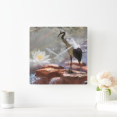 Japanse kraan "Langlevendigheid" Vierkante Klok (Huis)