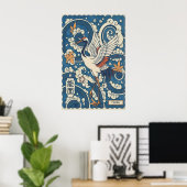 Japanse Kraan Muurkunst Traditionele Tsuru Print (Thuiskantoor)