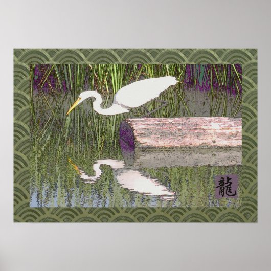 Japanse kraan poster (Voorkant)