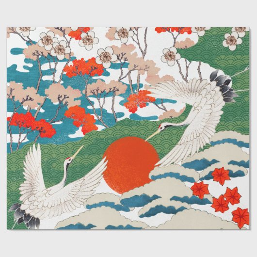 JAPANSE KRAAN PRINT CADEAUPAPIER (Vlak)