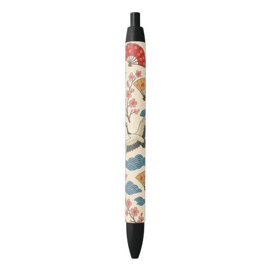 Japanse Kraan Sakura Patroon Pen – Traditioneel (Voorkant Verticaal)