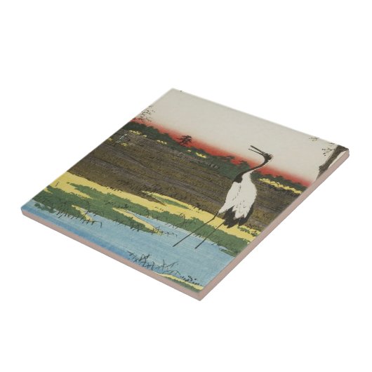 Japanse kraan Tile Tegeltje (Zijkant)