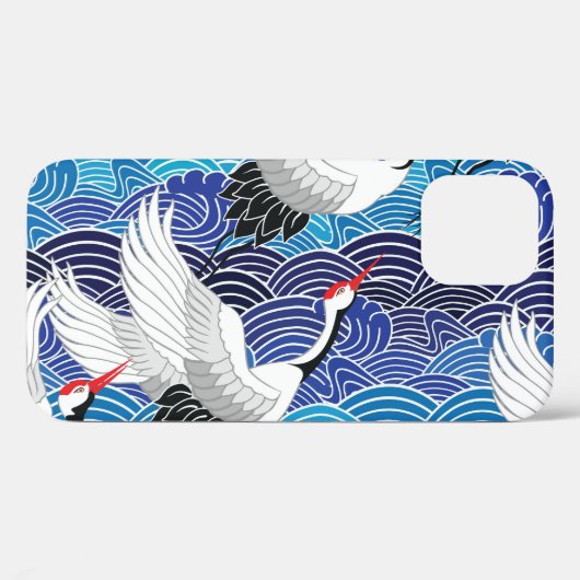 Japanse kraan: vogelpatroon. Case-Mate iPhone case (Achterkant (horizontaal))