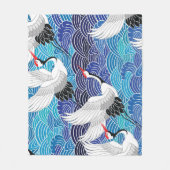 Japanse kraan:  vogelpatroon. fleece deken (Voorkant)