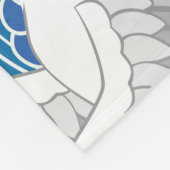 Japanse kraan:  vogelpatroon. fleece deken (Hoek)