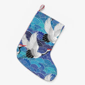 Japanse kraan:  vogelpatroon. kleine kerstsok (Voorkant (Hangend))