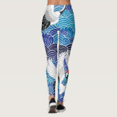 Japanse kraan:  vogelpatroon. leggings (Achterkant)