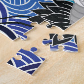 Japanse kraan:  vogelpatroon. legpuzzel (Zijkant)