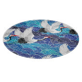 Japanse kraan:  vogelpatroon. snijplank (Hoek)