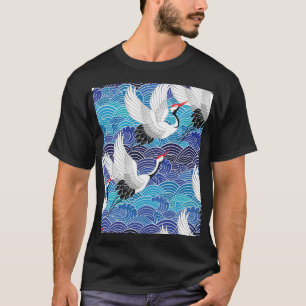 Japanse kraan: vogelpatroon. t-shirt