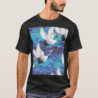 Japanse kraan:  vogelpatroon. t-shirt