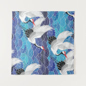 Japanse kraan: vogelpatroon. wandkleed (Voorkant (horizontaal))