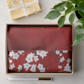 Japanse Kraan Witte Kersenbloesem Rood Tissuepapier (Geschenk)