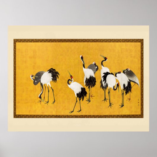  Japanse kraankunst Poster (Voorkant)