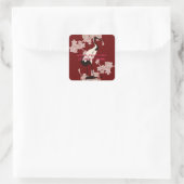 japanse kraanvierkante Stickers (Tas)