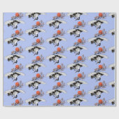 Japanse kraanvogel en bloeiende sakura cadeaupapier (Vlak)