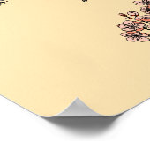 Japanse kraanvogel en bloeiende sakura poster (Hoek)