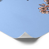 Japanse kraanvogel en bloeiende sakura poster (Hoek)