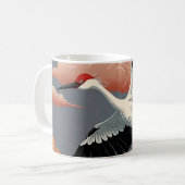 Japanse Kraanvogel Koffiemok (Voorkant links)