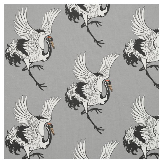 Japanse kraanvogel stof (Swatch)