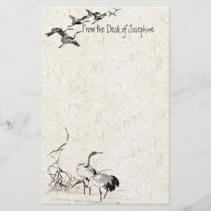 Japanse kraanvogel Wetlands - Stationery Briefpapier