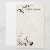 Japanse kraanvogel Wetlands - Stationery Briefpapier (Voorkant / Achterkant)