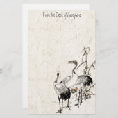 Japanse kraanvogel Wetlands - Stationery Briefpapier (Voorkant / Achterkant)