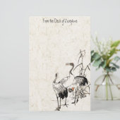 Japanse kraanvogel Wetlands - Stationery Briefpapier (Staand voorkant)