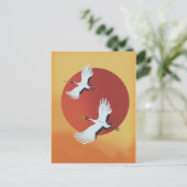 Japanse kraanvogels briefkaart (Staand voorkant)