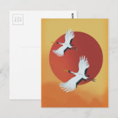 Japanse kraanvogels briefkaart (Voorkant / Achterkant)