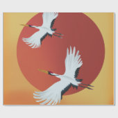 Japanse kraanvogels cadeaupapier (Vlak)