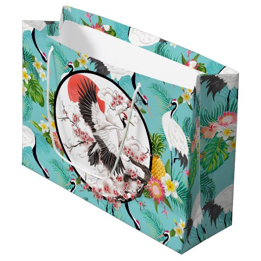 Japanse Kraanvogels Groot Cadeauzakje (Voorkant Gekanteld)