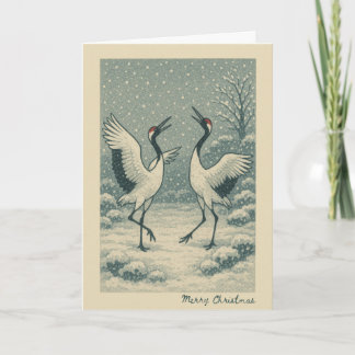 Japanse Kraanvogels - Kerstkaart Feestdagen Kaart