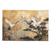 Japanse kraanvogels kussensloop (Achterkant)