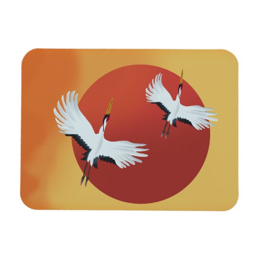 Japanse kraanvogels magneet (Horizontaal)