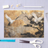 Japanse kraanvogels tissuepapier (Craft)