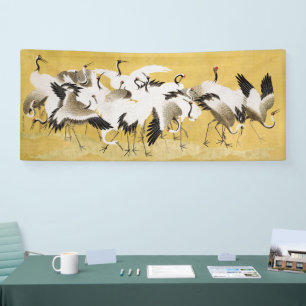 Japanse Kraanvogels Vintage Vogel Klassiek Spandoek