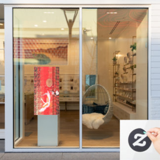 Japanse kraanzon Japanse sakura red Window Decals