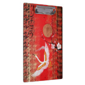 Japanse kraanzon Japanse sakurroodschilderij Klembord (Rechts)