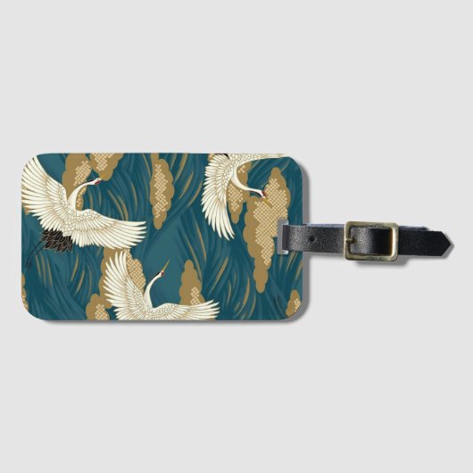 Japanse kranen bagagelabel (Voorkant (horizontaal))