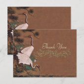  japanse kranen bruiloft dank u briefkaart (Voorkant / Achterkant)