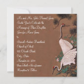  japanse kranen bruiloft uitnodiging kranen (Voorkant)