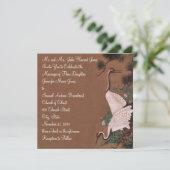  japanse kranen bruiloft uitnodiging kranen (Staand voorkant)