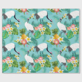 Japanse kranen cadeaupapier (Vlak)