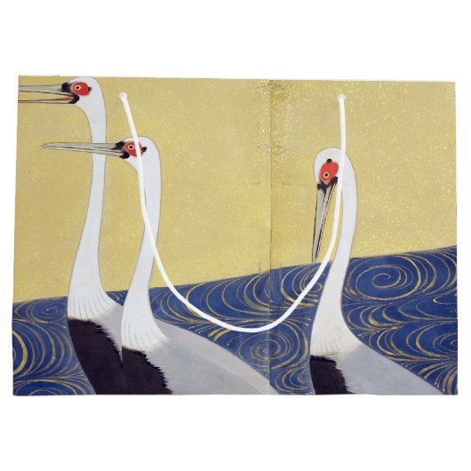 Japanse kranen (detail), Kiitsu Groot Cadeauzakje (Achterkant)