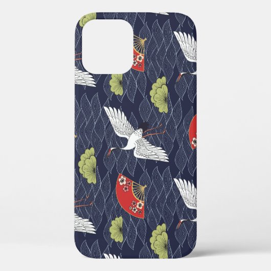 Japanse kranen en ventilatoren: Patroon Case-Mate iPhone Case (Achterkant)