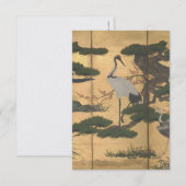 Japanse kranen goud "vier seizoenen" klassieke kun bedankkaart (Voorkant / Achterkant)